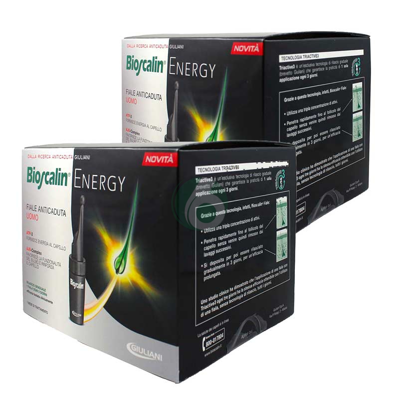 BIOSCALIN LINEA CAPELLI UOMO ENERGY ANTICADUTA TRATTAMENTO 2 MESI FIALE