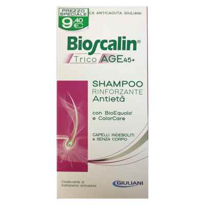 Bioscalin Linea TricoAge 45  con BioEquolo Shampoo Rinforzante Anti Et 200 ml