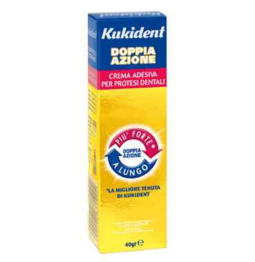 Kukident Linea Protesi Dentali Doppia Azione Crema Adesiva Protettiva 40 g