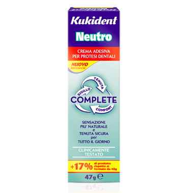 Kukident Linea Protesi Dentali Neutro Complete Crema Adesiva Protettiva 47 g