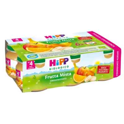HiPP Linea Svezzamento Omogeneizzato Bio Frutta Mista 6 Vasi 80 g mesi 4 